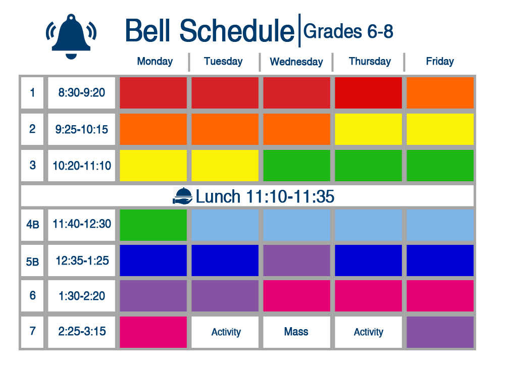 Bell Schedule Student Class Hours Providence Academy