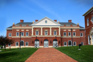 Front Entrance to the Performing Arts Center of the Catholic Private School.